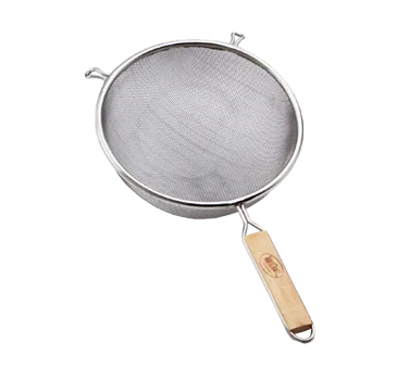 Tablecraft Products  99  10-1/4''  Strainer, double medium mesh, wooden handle