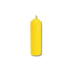 12 oz yellow squeeze bottle with cone tip.