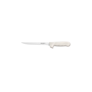 7" narrow fillet knife with white handle