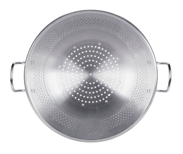 Aluminum colander.