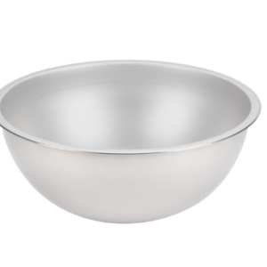 Stainless steel mixing bowl.