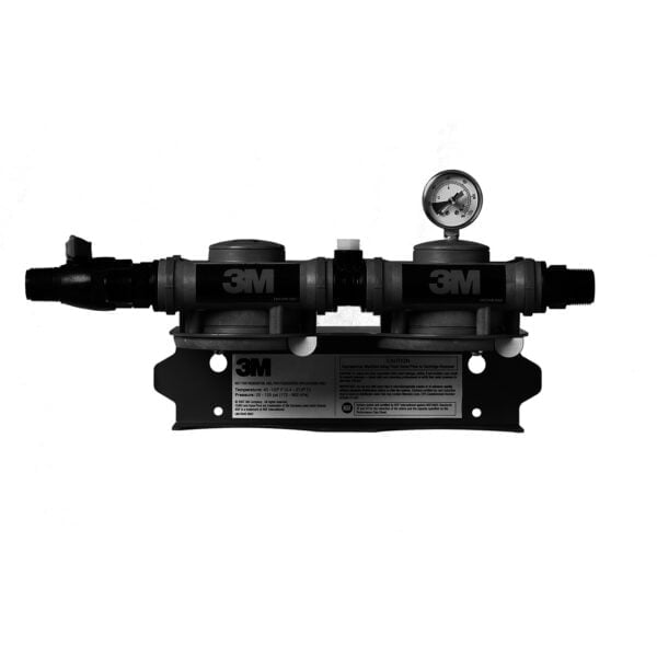 3M / Solventum  TWIN MANIFOLD  Twin Manifold Assembly, 3/4'' FNPT, Dual Head, Parallel Flow, Shut-off Valve, Flush Valve & Pressure