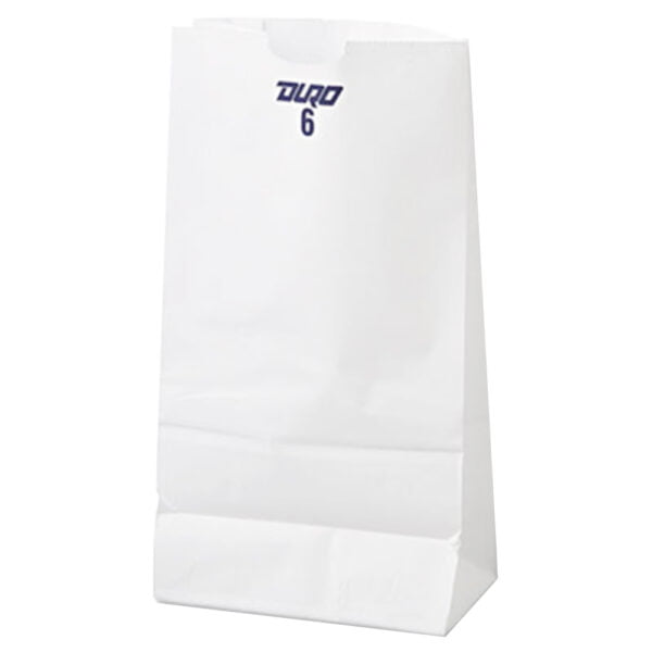 DURO BAG MFG CO.  51046  #6 Bag, Paper, White, 500/bdl