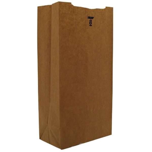 DURO BAG MFG CO.  18408  #8 Bag, Paper, Kraft, 500/bdl