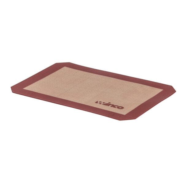brown and tan rectangle baking mat.