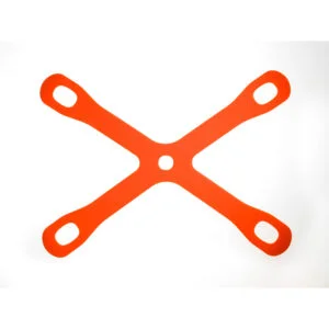 Non-slip orange silicone cutting board mat.
