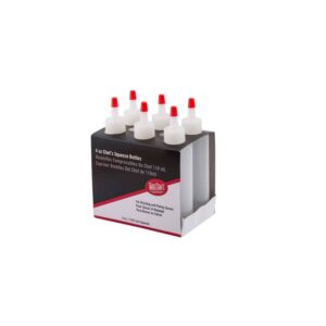 6 pack of 4 oz chef squeeze bottle.