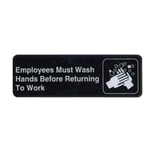Employee hand wash sign