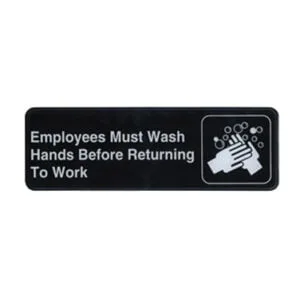Employee hand wash sign