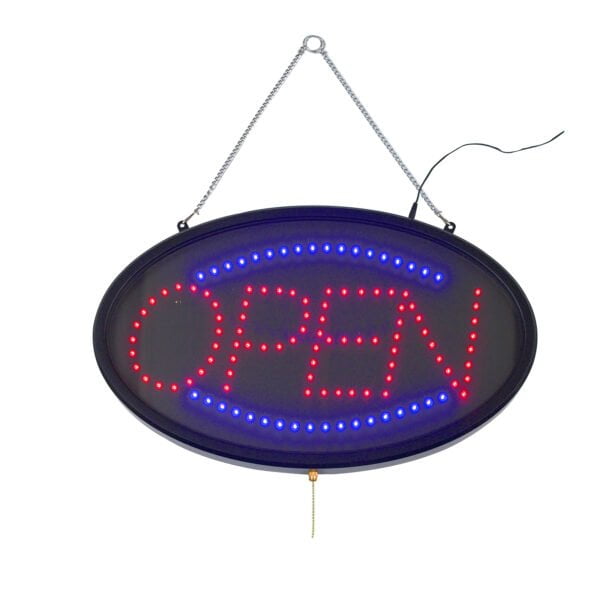 Winco  LED-10  LED Sign, oval, ''OPEN'', 3 flashing patterns