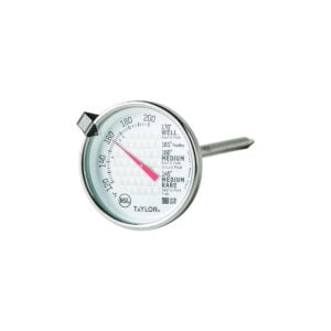 Taylor Precision Products  3504FS  Meat Thermometer, 2'' dial, 4-1/2'' stainless steel stem, 120 to 210F temperature range, oven safe,