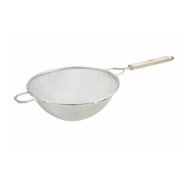 10-1/2 inch stainless steel strainer.