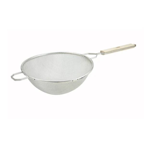 10-1/2 inch stainless steel strainer.