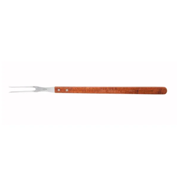 Winco  KPF-210  Pot Fork, 21-7/8'' O.A.L., wood handle, stainless steel