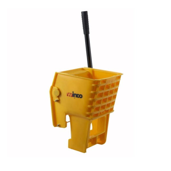 Yellow mop bucket