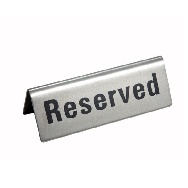 Stainless steel reserved sign