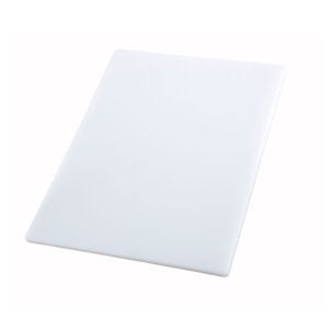 Commercial-grade white cutting board.