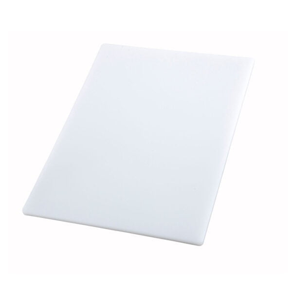 Commercial-grade white cutting board.