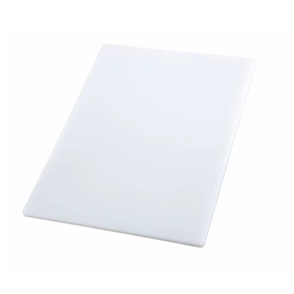Commercial-grade white cutting board.