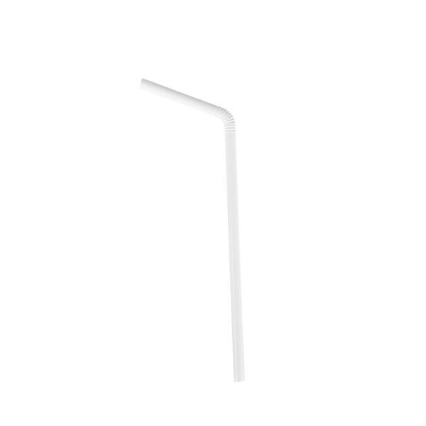 White bent straw.