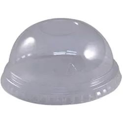 Empress Products EPETDL12SH Lid, Plastic, Clear, Dome, Small Hole, Fits 12S-24oz