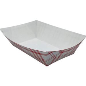 Nova Food Service NFT1000 Food Tray, Red/White, 10#, (PFAS FREE)