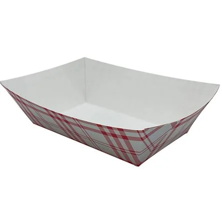 Nova Food Service NFT300 Food Tray, Red/White, 3#, (PFAS FREE)