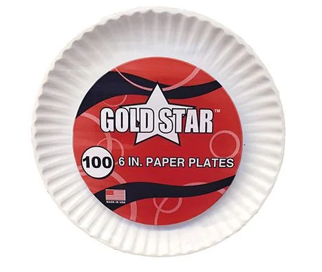 PLASTIRUN CORP 736GS Plate, paper, white, uncoated, 6''