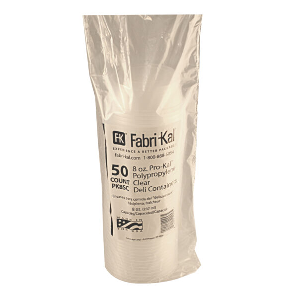 Sleeve of clear deli containers.