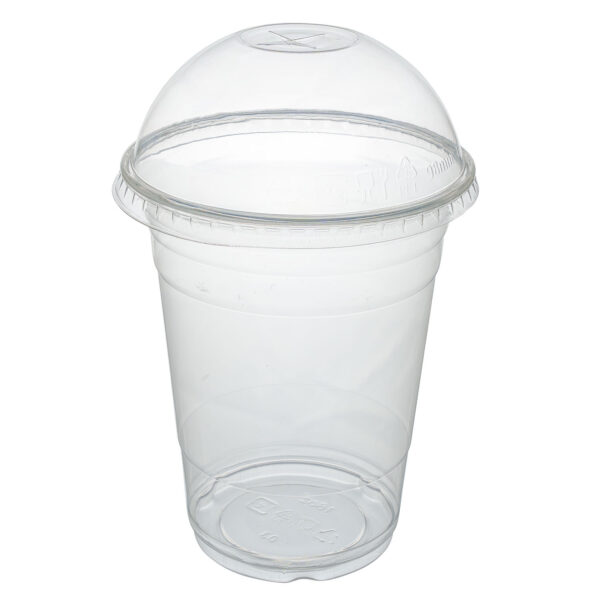 Clear cup with dome straw lid