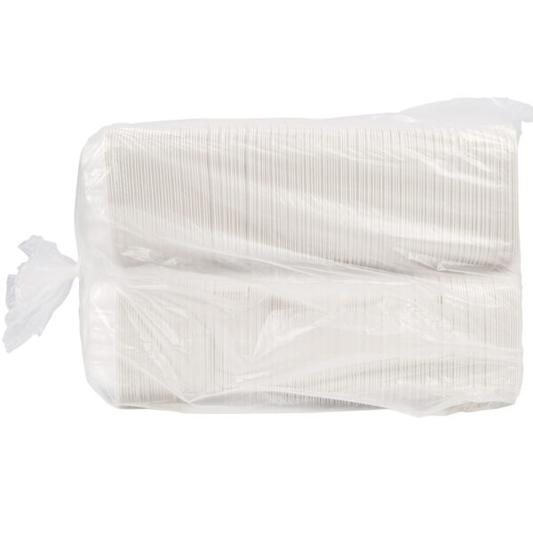 Sleeve of white 9x6 takeout containers.