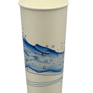 Paper cup with wave.