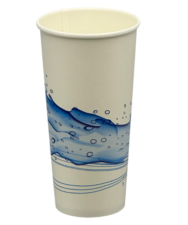 Paper cup with wave.