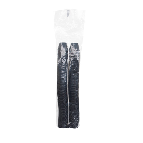 Sleeve of black souffle cups.