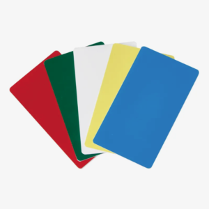 Fanned multi colored labels
