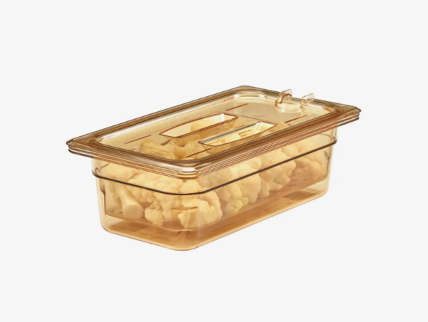 Tan food pan lid