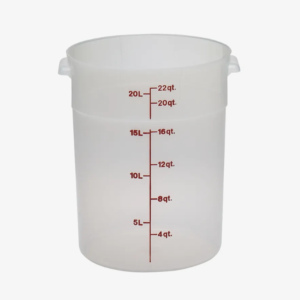 22 quart round translucent food storage container