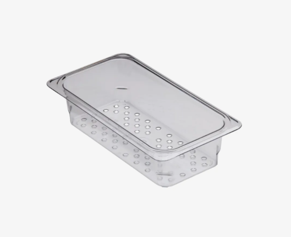 clear food pan colander