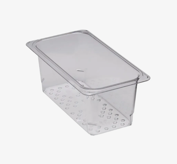 clear food pan colander
