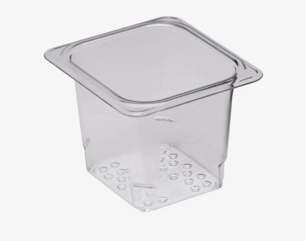 clear food pan colander