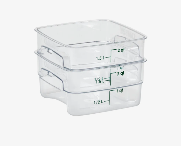 Food storage containers stacked