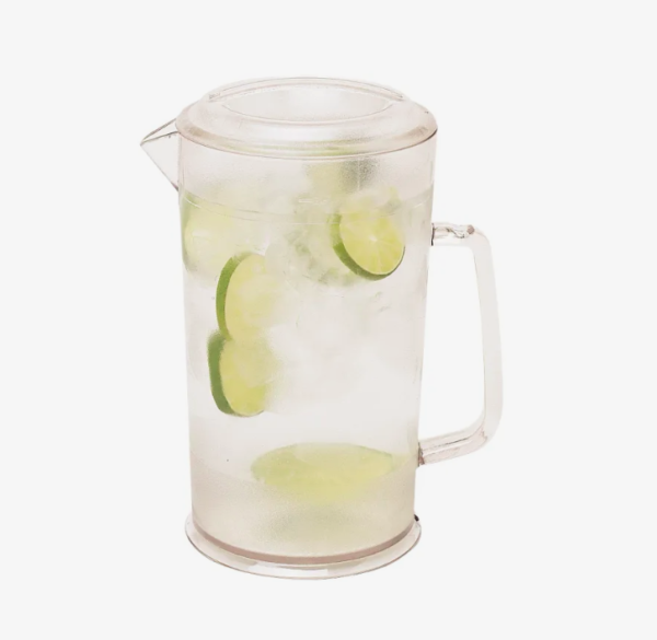 Clear pitcher with limes