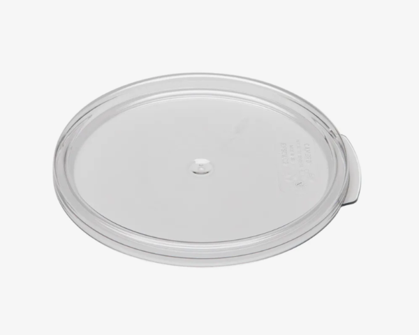 Clear round food storage lid