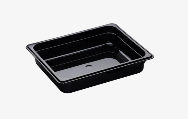 Black food storage container