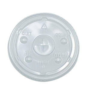 Cold cup lid with slot for straw