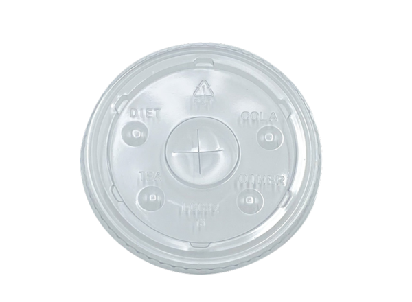 Cold cup lid with slot for straw