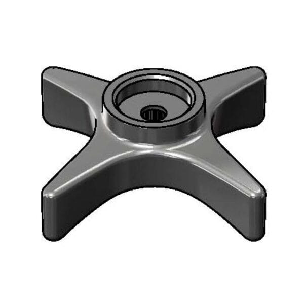 T&S  000059-40  Four-Arm Lab Handle -Plated