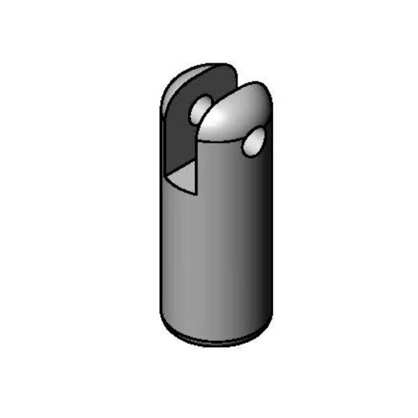 T&S  000639-25  Lower Support Rod Clevis, 7/16-14UN (F),  Plated