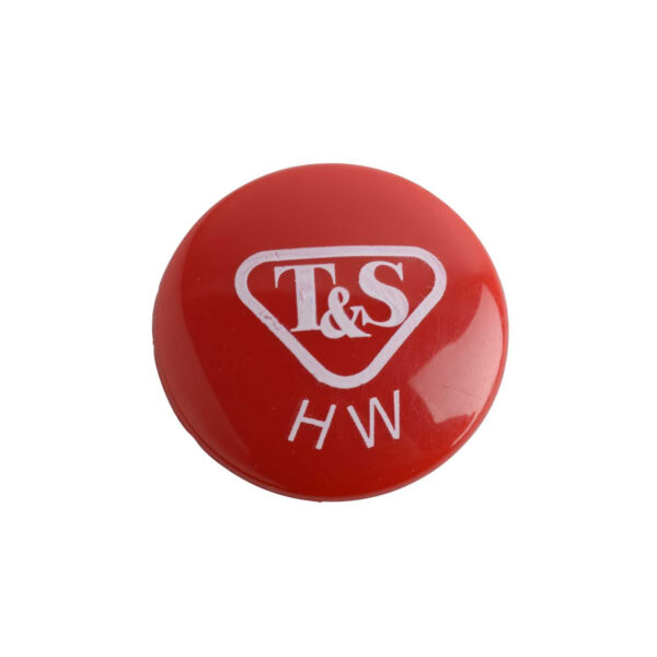 T&S  001194-45NS  Snap-In Index Button, Red HW, T&S LOGO