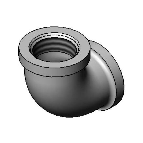 T&S  001357-40  Elbow Cast Round 1/2